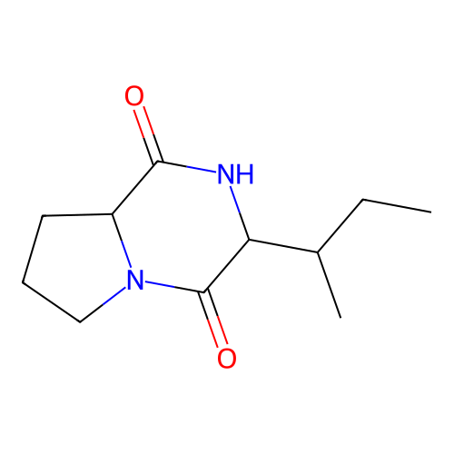 3-sec-Butyl-pyrrolopiperazine-1,4-dione structure