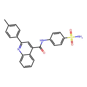 2-(4-methylphenyl)-N-(4-sulfamoylphenyl)quinoline-4-carboxamide structure