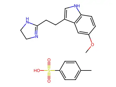 3-(Imidazoline-2'-ethyl)-5-methoxyindole p-toluenesulphonate structure