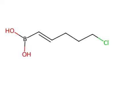 [(1E)-5-chloropent-1-en-1-yl]boronic acid structure