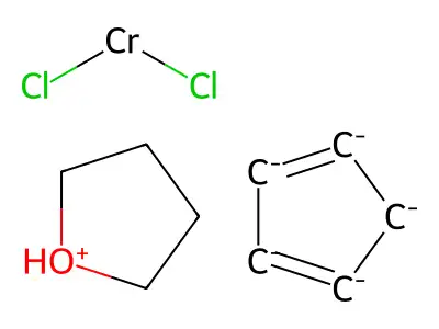 Cyclopenta-1,3-diene;dichlorochromium;oxolan-1-ium structure