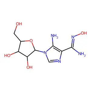 5-amino-N'-hydroxy-1-pentofuranosyl-1H-imidazole-4-carboximidamide structure