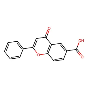 4-Oxo-2-phenyl-4H-chromene-6-carboxylic acid structure