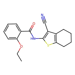 N-(3-cyano-4,5,6,7-tetrahydro-1-benzothiophen-2-yl)-2-ethoxybenzamide structure