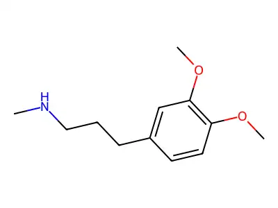 3-(3,4-Dimethoxyphenyl)propyl-methylazanium structure