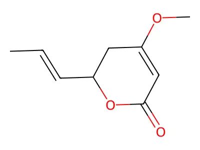 4-Methoxy-2-prop-1-enyl-2,3-dihydropyran-6-one structure
