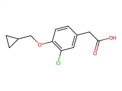 Benzeneacetic acid, 3-chloro-4-(cyclopropylmethoxy)- structure