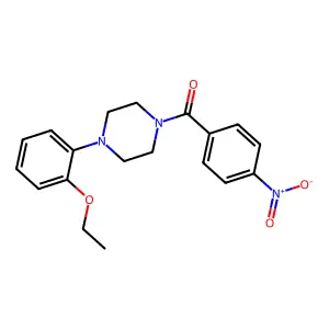 4-(2-Ethoxyphenyl)piperazinyl 4-nitrophenyl ketone structure