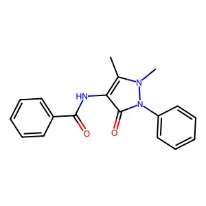 Antipyrine, 4-benzamido- structure
