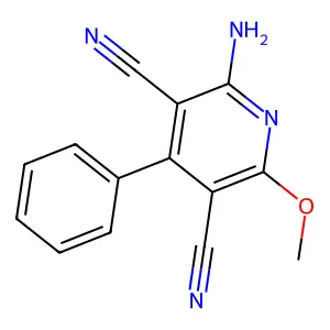 2-Amino-6-methoxy-4-phenylpyridine-3,5-dicarbonitrile structure