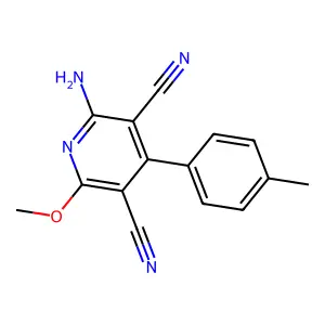 2-Amino-6-methoxy-4-(4-methylphenyl)-3,5-pyridinedicarbonitrile structure
