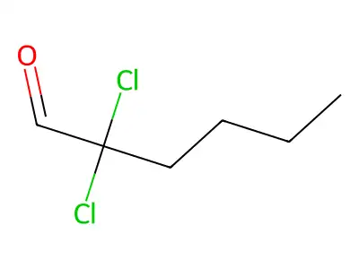 2,2-Dichlorohexanal structure