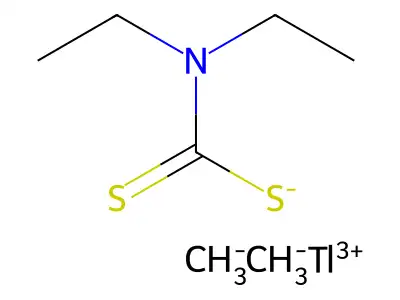 Thallium, (diethylcarbamodithioato-S)dimethyl- structure