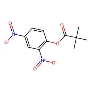 Propanoic acid, 2,2-dimethyl-, 2,4-dinitrophenyl ester structure