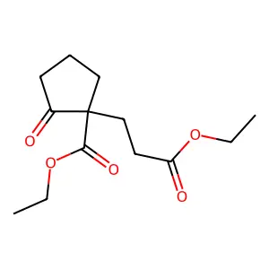 Ethyl 1-(3-ethoxy-3-oxopropyl)-2-oxocyclopentane-1-carboxylate structure