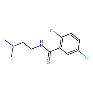 2,5-dichloro-N-[2-(dimethylamino)ethyl]benzamide structure