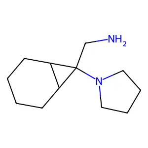 (7-Pyrrolidin-1-yl-7-bicyclo[4.1.0]heptanyl)methanamine structure
