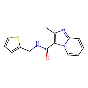 2-methyl-N-(thiophen-2-ylmethyl)imidazo[1,2-a]pyridine-3-carboxamide structure
