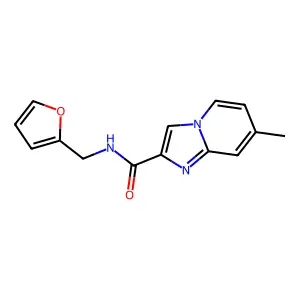 N-(furan-2-ylmethyl)-7-methylimidazo[1,2-a]pyridine-2-carboxamide structure