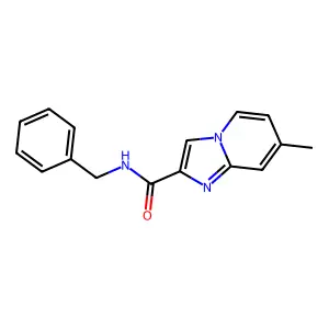 N-benzyl-7-methylimidazo[1,2-a]pyridine-2-carboxamide structure