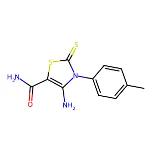 4-Amino-3-(4-methylphenyl)-2-thioxo-2,3-dihydro-1,3-thiazole-5-carboxamide structure