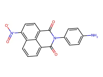 2-(4-aminophenyl)-6-nitro-1H-benzo[de]isoquinoline-1,3(2H)-dione structure