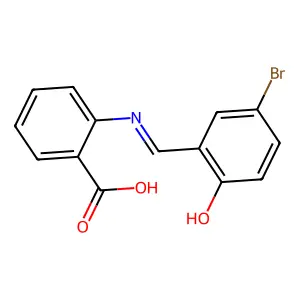 Benzoic acid, 2-[[(5-bromo-2-hydroxyphenyl)methylene]amino]- structure