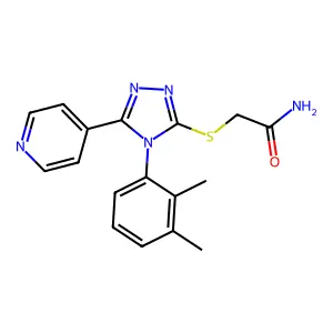 2-[[4-(2,3-Dimethylphenyl)-5-pyridin-4-yl-1,2,4-triazol-3-yl]sulfanyl]acetamide structure