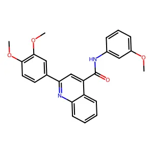 2-(3,4-dimethoxyphenyl)-N-(3-methoxyphenyl)quinoline-4-carboxamide structure