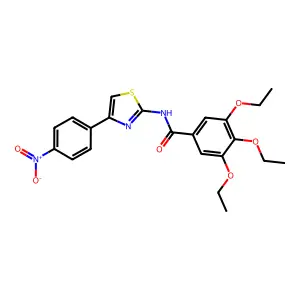 3,4,5-triethoxy-N-[4-(4-nitrophenyl)-1,3-thiazol-2-yl]benzamide structure