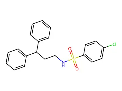 4-chloro-N-(3,3-diphenylpropyl)benzenesulfonamide structure