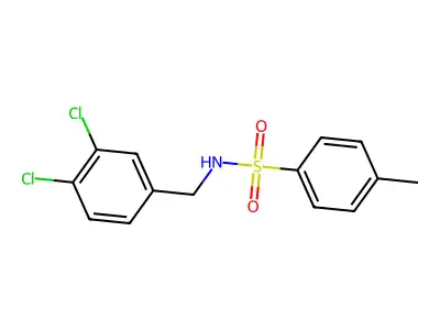 N-(3,4-dichlorobenzyl)-4-methylbenzenesulfonamide structure