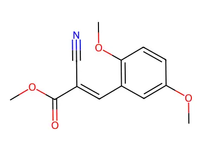 2-Propenoic acid, 2-cyano-3-(2,5-dimethoxyphenyl)-, methyl ester structure