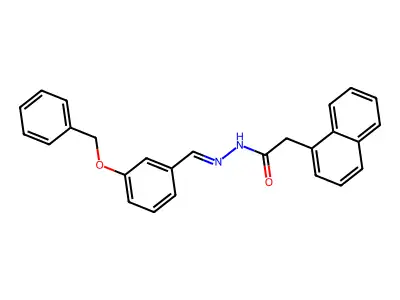 2-naphthalen-1-yl-N-[(3-phenylmethoxyphenyl)methylideneamino]acetamide structure