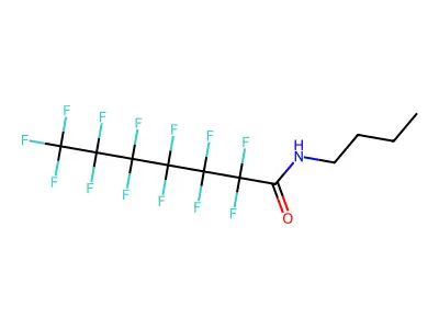 N-Butyl-2,2,3,3,4,4,5,5,6,6,7,7,7-tridecafluoroheptanamide structure