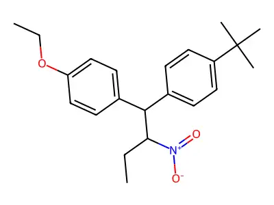 Benzene, 1-(1,1-dimethylethyl)-4-(1-(4-ethoxyphenyl)-2-nitrobutyl)- structure