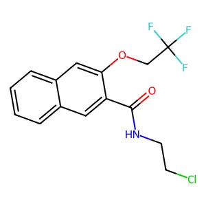 2-Naphthalenecarboxamide, N-(2-chloroethyl)-3-(2,2,2-trifluoroethoxy)- structure