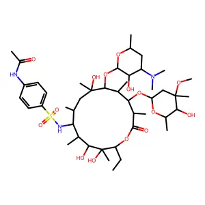 N-(4-乙酰氨基苯磺酰基)红霉胺 structure