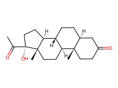 17-Hydroxypregnane-3,20-dione structure