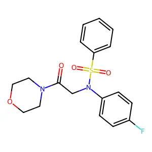 N-(4-Fluorophenyl)-N-(2-morpholin-4-YL-2-oxo-ethyl)benzenesulfonamide structure