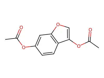 6-(Acetyloxy)-1-benzofuran-3-YL acetate structure
