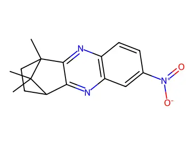 1,11,11-Trimethyl-7-nitro-1,2,3,4-tetrahydro-1,4-methanophenazine structure
