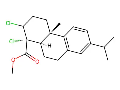 Dichlorodehydroabietic acid structure