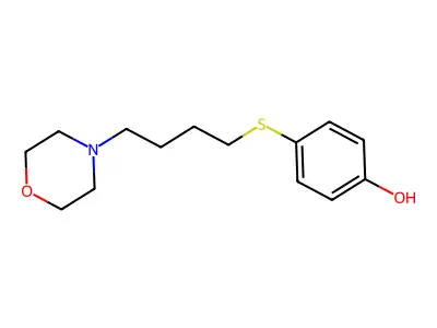 4-(4-Morpholinobutylthio)phenol structure