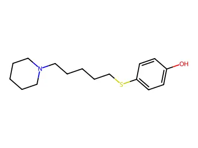 4-[[5-(1-Piperidinyl)pentyl]thio]phenol structure