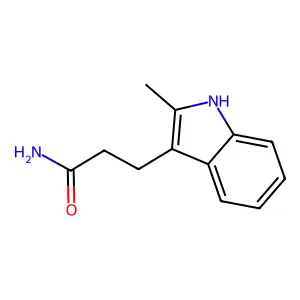 3-(2-methyl-1H-indol-3-yl)propanamide structure