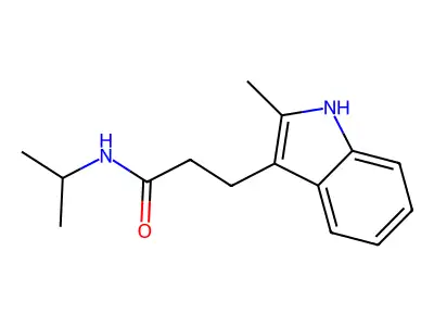 3-(2-methyl-1H-indol-3-yl)-N-propan-2-ylpropanamide structure