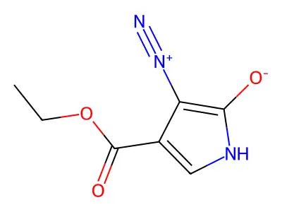3-diazonio-4-ethoxycarbonyl-1H-pyrrol-2-olate structure
