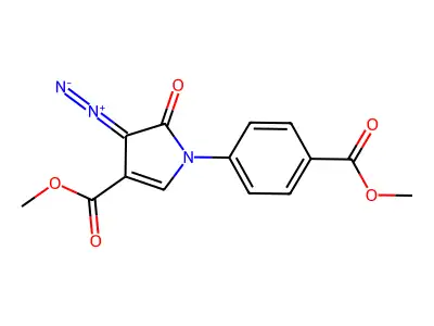 3-Diazonio-4-methoxycarbonyl-1-(4-methoxycarbonylphenyl)pyrrol-2-olate structure