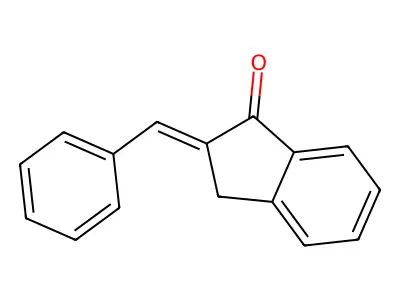 (2E)-2-(phenylmethylidene)-2,3-dihydro-1H-inden-1-one structure